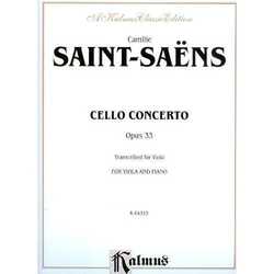 Kalmus Saint-Saens, Camille: Concerto No.1 in A minor, Op.33 (cello & piano)