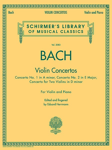 HAL LEONARD Bach, J.S.: Three Violin Concertos