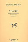 HAL LEONARD Barber, Samuel (Lanning): Adagio Op.11 (Violin and Piano)