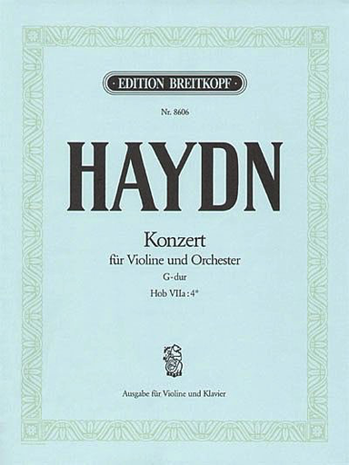 Haydn, F.J.: Violin Concerto in G major Hob: VIIa: 4*(violin & piano)