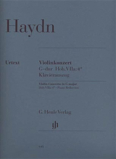 Haydn, F.J. (Lohmann/Thomas): Concerto in G Major, Hob.VII: 4 - URTEXT (violin & piano) Henle