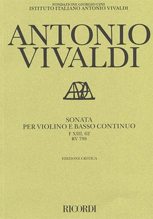 HAL LEONARD Vivaldi, A.: Sonata FXIII, 62RV78 (violin & piano)
