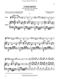 International Music Company Vivaldi, A.: Concerto''La Cetra'' Op.9 No.10 RV 300 (violin & piano)