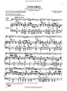 International Music Company Vivaldi, A.: Concerto in B minor Op.9 #12 (violin & piano)