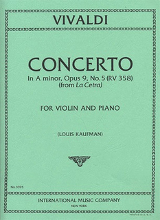 International Music Company Vivaldi, A.: Concerto ''La Cetra'' Op.9 No.5 (violin & piano)