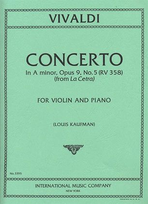 International Music Company Vivaldi, A.: Concerto ''La Cetra'' Op.9 No.5 (violin & piano)