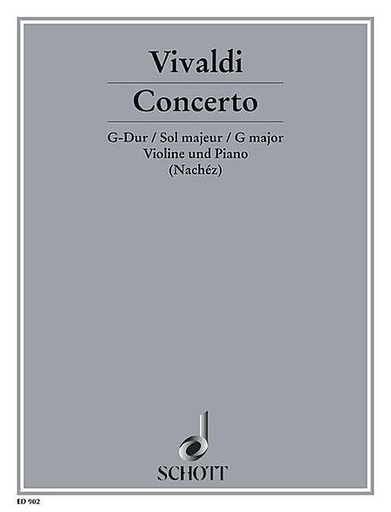 Vivaldi, A.: Concerto in G major (violin & piano)