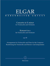 Barenreiter Elgar, Edward (Del Mar): Cello Concerto in E Minor Op.85 (cello & piano) Barenreiter Urtext