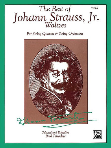 Alfred Music Strauss, J. (Paradise): The Best of Johann Strauss, Jr. Waltzes (viola)