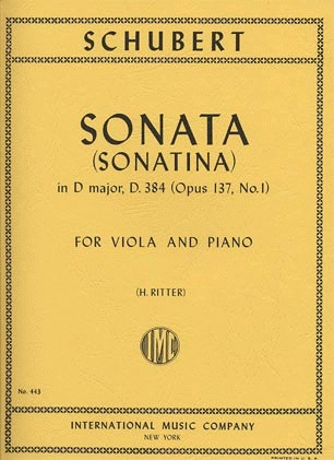 International Music Company Schubert, Franz: Sonatina in D, Op.137 (viola & piano) International