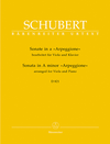 Barenreiter Schubert, Franz: Sonata in A minor, D 821 ''Arpeggione'' (viola & piano) Barenreiter
