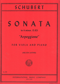 International Music Company Schubert, Franz (Katims): Sonata in A minor ''Arpeggione''  IMC