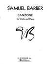 HAL LEONARD Barber, Samuel: Canzone (Violin & Piano)