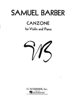 HAL LEONARD Barber, Samuel: Canzone (Violin & Piano)