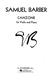 HAL LEONARD Barber, Samuel: Canzone (Violin & Piano)