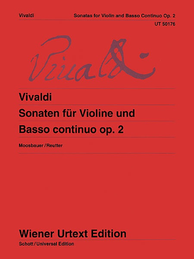 Carl Fischer Vivaldi, A.: Sonatas for Violin and Basso Continuo, Op.2 (urtext)(violin, and piano)