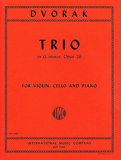 International Music Company Dvorak, Antonin: Piano Trio Op.26 (violin, cello, piano)