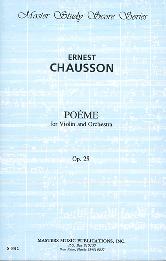 LudwigMasters Chausson E. Score Poeme Op.25 violin and orchestra