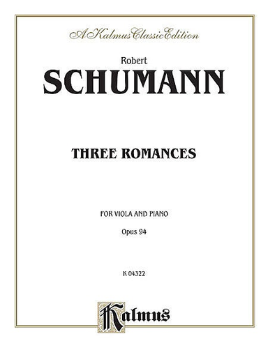 Alfred Music Schumann, Robert: Three Romances Op.94 (viola & piano)