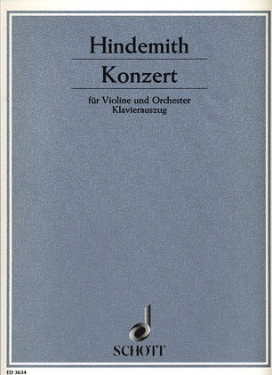 Hindemith, Paul: Violin Concerto, 1939 (violin & piano)