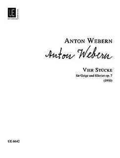 Carl Fischer Webern, A.: 4 Pieces, Op.7 (violin and piano)