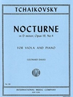 International Music Company Tchaikovsky (Davis): Nocturne in D minor, Op.19, No.4 (viola & piano)