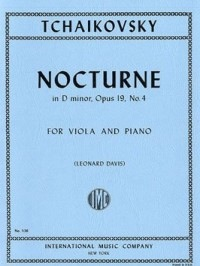 International Music Company Tchaikovsky (Davis): Nocturne in D minor, Op.19, No.4 (viola & piano)