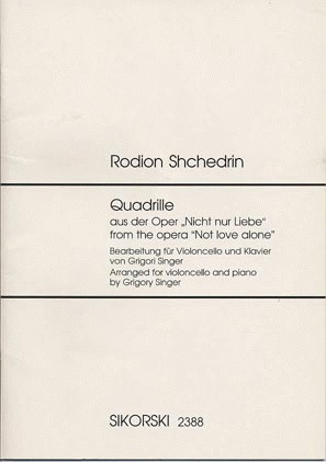 HAL LEONARD Shchedrin, Rodion: Quadrille (cello & piano)