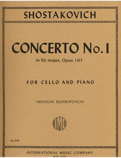 International Music Company Shostakovich: Concerto No. 1, Opus 107 for cello and piano
