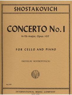 International Music Company Shostakovich (Rostropovich): Concerto No.1 in Eb Major, Op.107 (cello & piano) International