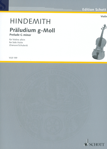 HAL LEONARD Hindemith, Paul: Prelude in G minor for Solo Violin