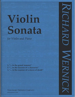 Carl Fischer Wernick, Richard: Violin Sonata (violin & piano)