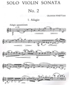 Carl Fischer Whettam: Solo Violin Sonata #2