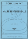 International Music Company Tchaikovsky: Valse Sentimentale, Opus 51, No. 6 for viola and piano