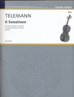 HAL LEONARD Telemann, G.F. (Birtel, arr.): 6 Sonatas (viola, piano, and optional cello)