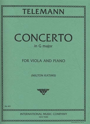 International Music Company Telemann (Katims): Concerto in G Major (viola & piano) IMC