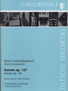 Edition Sikorski Shostakovich, Dmitri (Schafran): Viola Sonata Op.147 arranged for Cello & Piano