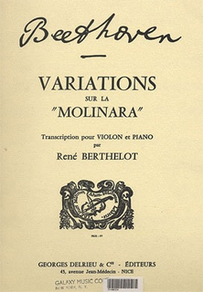 Edition Delrieu Beethoven, L.van: Variations on ''La ''Molinara'' (violin & piano)