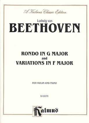 Alfred Music Beethoven, L. van: Rondo in G Major n Variations in F Major (violin and piano)