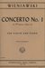 International Music Company Wieniawski, H. (Galamian): Concerto #1 in F# minor Op.14 (violin & piano)