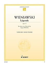 HAL LEONARD Wieniawski, Henri (Wilhelmj): Legende, Op. 17 (violin & piano)