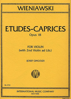 International Music Company Wieniawski (Gingold): Etudes-Caprices, Op.18 (violin w/ 2nd violin ad lib.)