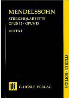 HAL LEONARD Mendelssohn, F. (Herttrich, ed.): String Quartets Op.23 and 13, urtext, (score)