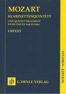 HAL LEONARD Mozart, W.A. (Wiese, ed):  Clarinet Quintet K.581, urtext (score)