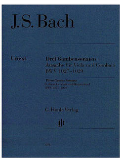 HAL LEONARD Bach, J.S. (Heinemann, ed.): Sonatas for Viola da gamba and Harpsichord BWV 1027-1029 (viola and piano)