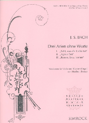 HAL LEONARD Bach, J.S. (Breuer): Three Arias without words (viola & piano)