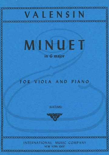 International Music Company Valensin (Bazelaire/Katims): Minuet in G Major - TRANSCRIBED (viola & piano) International