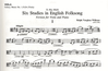 Galaxy Music Vaughan Williams, Ralph: 6 Studies in English Folksong (viola & piano)