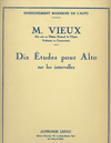 Vieux: Dix Etudes Sur Les Intervalles (viola)
