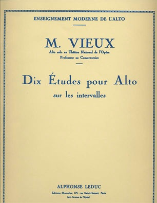 Vieux: Dix Etudes Sur Les Intervalles (viola)